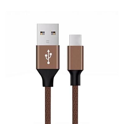   USB 2.0 AM to Type-C nylon 1m brown Vinga (VCPDCTCNB21BR) -  1