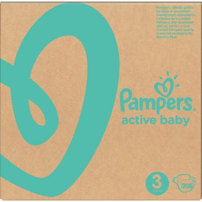 ϳ Pampers Active Baby Midi  3 (6-10 ) 208  (8001090910745) -  1