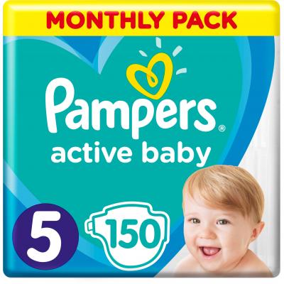 ϳ Pampers Active Baby Junior  5 (11-16 ) 150 . (8001090910981) -  3