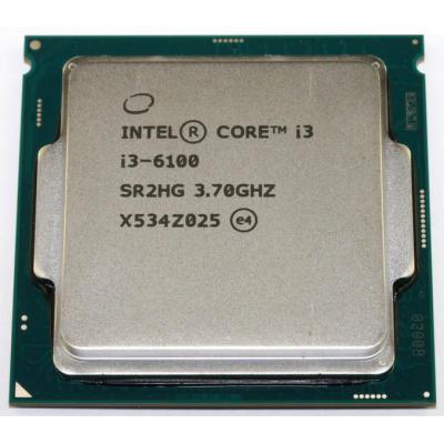 /  LGA1151, Intel Core i3-6100, Tray, 2x3.7 GHz, HD Graphics 530 (1050 MHz), L3 3Mb, Skylake, 14 nm, TDP 51W (CM8066201927202) -  1