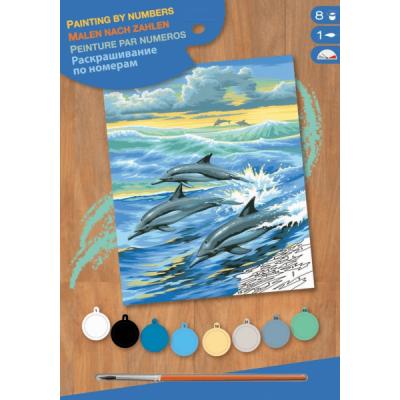    Sequin Art PAINTING BY NUMBERS JUNIOR Dolphins (SA0031) -  1