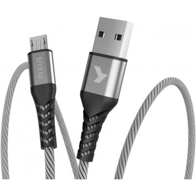 ���� ������ USB 2.0 AM to Micro 5P 1.0m Flex Gray Pixus (4897058531145) - �������� 1