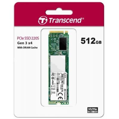 ������������ ����������� M.2 512Gb, Transcend 220S, PCI-E 3.0 x4, 3D TLC, 3300/1100 MB/s (TS512GMTE220S) - �������� 2