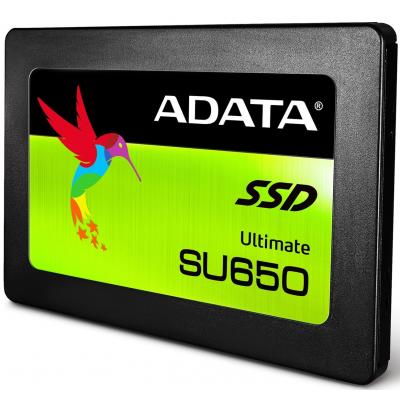   960Gb, ADATA Ultimate SU650, SATA3, 2.5", 3D TLC, 520/450 MB/s (ASU650SS-960GT-R) -  3