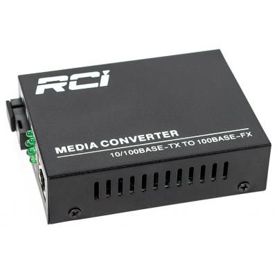  RCI 100M, 20km, SC, RJ45, Tx 1310nm, standart size metal case (RCI902W-FE-20-T) -  1