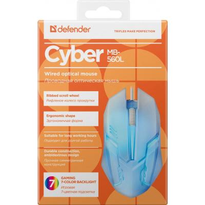  Defender Cyber MB-560L, White, USB, , 1600 dpi, 4 , 7  , 1.5  (52561) -  5