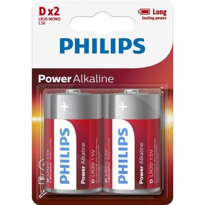 ��������� PHILIPS D LR20 Power Alkaline * 2 (LR20P2B/10) - �������� 1