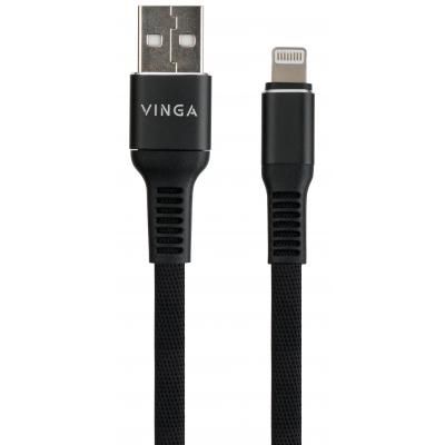 ���� ������ USB 2.0 AM to Lightning 1.0m flat nylon black Vinga (VCPDCLFNB1BK) - �������� 2