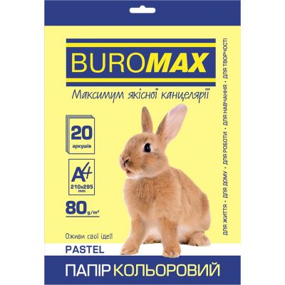  Buromax 4, 80g, PASTEL yellow, 20 sheets (BM.2721220-08) -  1