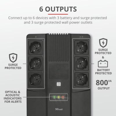    Trust Maxxon 800VA UPS (23326_TRUST) -  8