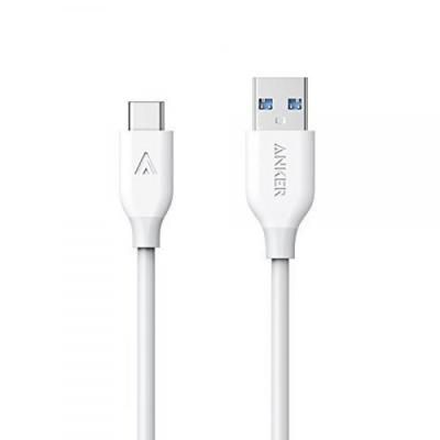   USB 3.0 AM to Type-C 0.9m Powerline V3 White Anker (A8163H21/A8163G21) -  1