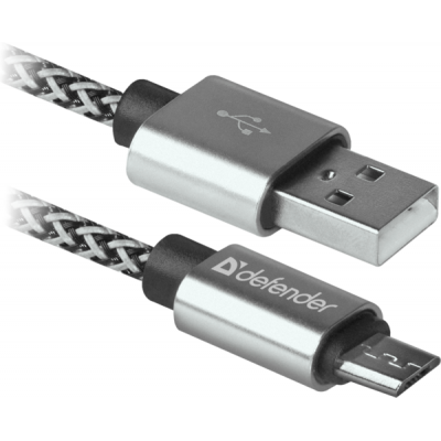 ���� ������ USB 2.0 AM to Micro 5P 1.0m USB08-03T PRO white Defender (87803) - �������� 1