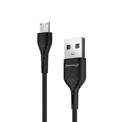 ������ USB 2.0 Micro - 1.0 � Grand-X PM-03B 3A, CU, Fast �harge, Black, BOX - �������� 1