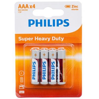 AAA (R03), , Philips LongLife, 4 , 1.5V, Blister (R03L4B/10) -  1