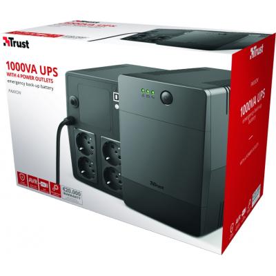 Trust    Paxxon 1000VA UPS with 4 standard wall power outlets BLACK 23504_TRUST -  6
