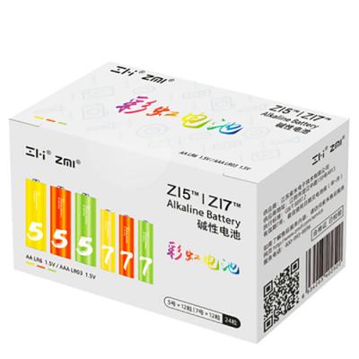 ��������� ZMi AA ZI5 * 12 + AAA ZI7 * 12 Rainbow batteries set (�16358) - �������� 1