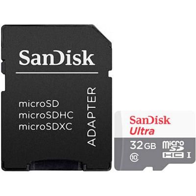 ����� ���'�� ����� ���'�� microSDHC, 32Gb, Class10 UHS-I, SanDisk Ultra Light, SD ������� (SDSQUNR-032G-GN3MA) - �������� 1