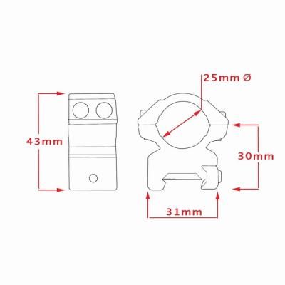 ��������� ��� ������� Hawke Matchmount 1" Weaver Med (921183) - �������� 3