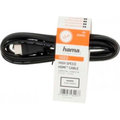   HDMI to HDMI 1.5m Black Hama (00205000) -  2