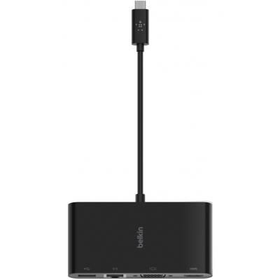  Belkin USB-C to Ethernet, HDMI, VGA, USB-A, black (AVC005BTBK) -  5