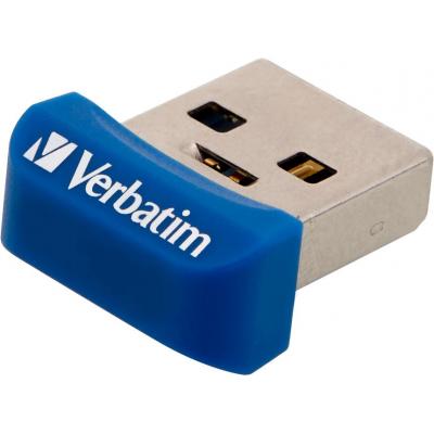 USB ���� ���������� Verbatim 64GB Store 'n' Stay NANO Blue USB 3.0 (98711) - �������� 4
