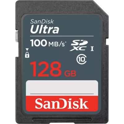  '  ' SanDisk 128GB SDXC class 10 UHS-1 (SDSDUNR-128G-GN3IN) -  1