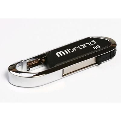 USB Flash Drive 8Gb Mibrand Aligator Black (MI2.0/AL8U7B) -  1