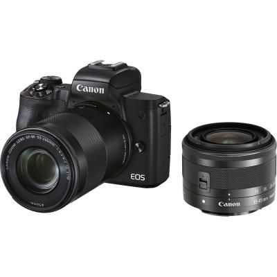   Canon EOS M50 Mk2 + 15-45 IS STM + 55-200 IS STM Black (4728C041) -  1