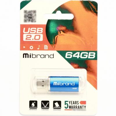 USB Flash Drive 64Gb Mibrand Cougar Blue (MI2.0/CU64P1U) -  2