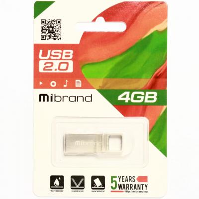 USB   Mibrand 4GB Shark Silver USB 2.0 (MI2.0/SH4U4S) -  2