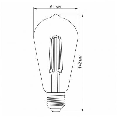 �������� Videx Filament ST64FAD 6W E27 2200K 220V (VL-ST64FAD-06272) - �������� 3