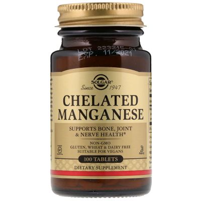 �������� Solgar ���������, Chelated Manganese, 100 �������� (SOL-00720) - �������� 1