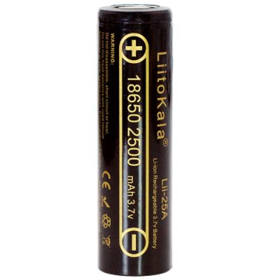 ����������� 18650 2500mah Li-Ion, (2450-2650mah), 3.7V (2.75-4.2V), Blac Liitokala (Lii-25A) - �������� 1
