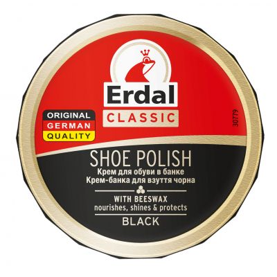    Erdal Shoe Polish in tin Black  75  (4001499160707) -  1