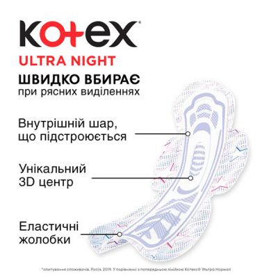 ó㳺����� ��������� Kotex Ultra Night 14 ��. (5029053545226) - �������� 4