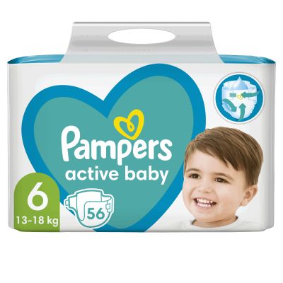  Pampers Active Baby Giant  6 (13-18 ) 56  (8001090950130) -  1