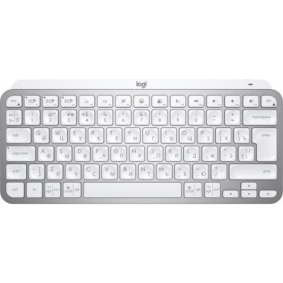  Logitech MX Keys Mini, Pale Gray, Bluetooth (), ,      ,   Easy-Switch (920-010502) -  1