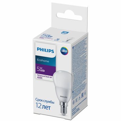 �������� Philips EcohomeLEDLustre 5W 500lm E14 840P45NDFR (929002970037) - �������� 2