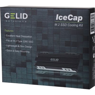   M.2 Gelid Solutions IceCap, Black,   2280, ' M.2 (NGFF),  (HS-M2-SSD-21) -  5
