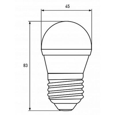 �������� EUROELECTRIC LED G45 5W E27 4000K 220V (LED-G45-05274(EE)) - �������� 3