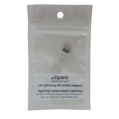 ���������� Lightning to Micro USB Lapara (LA-Lightning-MicroUSB-adaptor white) - �������� 2