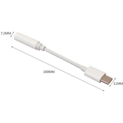  Lapara USB Type-C Male - Audio AUX mini jack 3,5 mm Female (LA-Type-C-Audio-3.5mm white) -  7