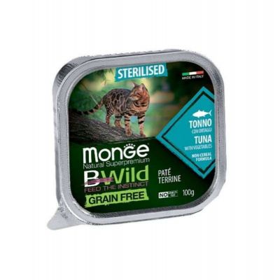 ������ ��� ����� Monge BWild Grain Free Wet Tuna Sterilised Cat 100 � (8009470012898) - �������� 1