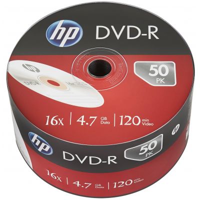 ����� DVD-R HP (69303 /DME00070-3) 4.7GB 16x, ��� ��������, 50 �� - �������� 1