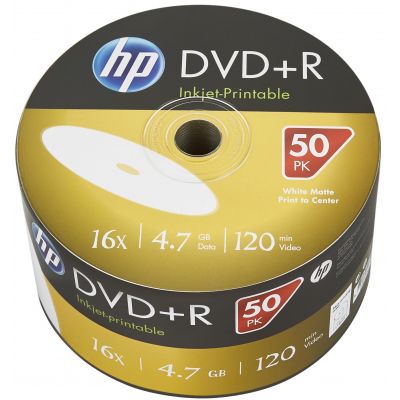 ���� DVD HP DVD-R 4.7GB 16X IJ PRINT 50�� (69302/DME00070WIP-3) - �������� 1