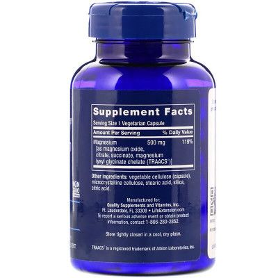 �������� Life Extension ������, Magnesium, 500 ��, 100 �������������� ������ (LEX-14591) - �������� 2