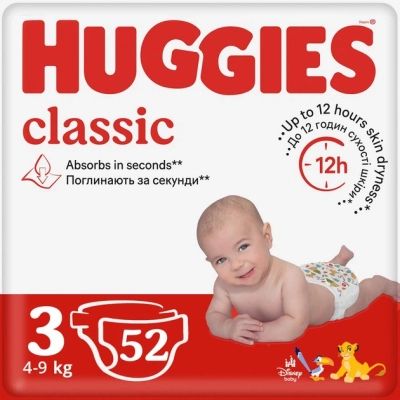 ���������� Huggies Classic 3 (4-9��) Jumbo 52 �� (5029053579788) - �������� 1