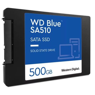   500Gb, Western Digital Blue, SATA3, 2.5", 3D TLC, 560/510 MB/s (WDS500G3B0A) -  3