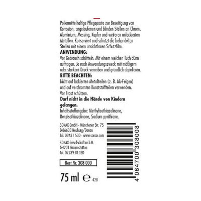 ������������ Sonax Chrome + Alupaste 75�� (308000) - �������� 2