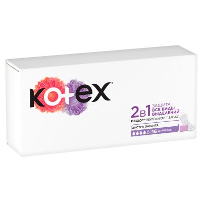   Kotex 2 in 1 Extra Protect 16 . (5029053549200) -  3